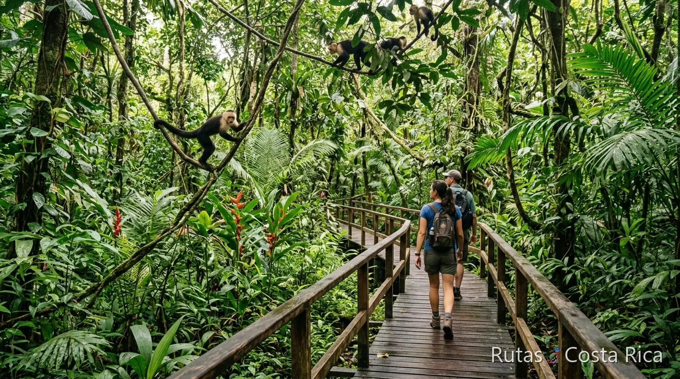 Sendero selvático de Manuel Antonio en Costa Rica